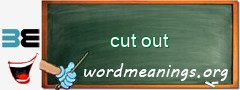 WordMeaning blackboard for cut out